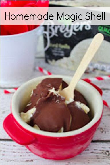 Homemade Magic Shell Ice Cream Topping - Super easy to make!