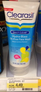 clearasil hydra blast face wash