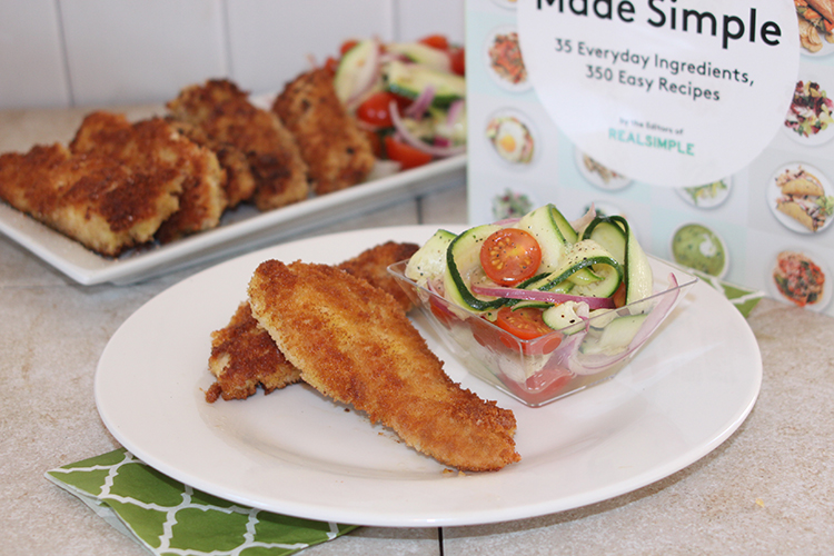 Pan-Fried Chicken Cutlets with Zucchini Salad