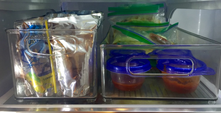 Fridge lunches and drinks