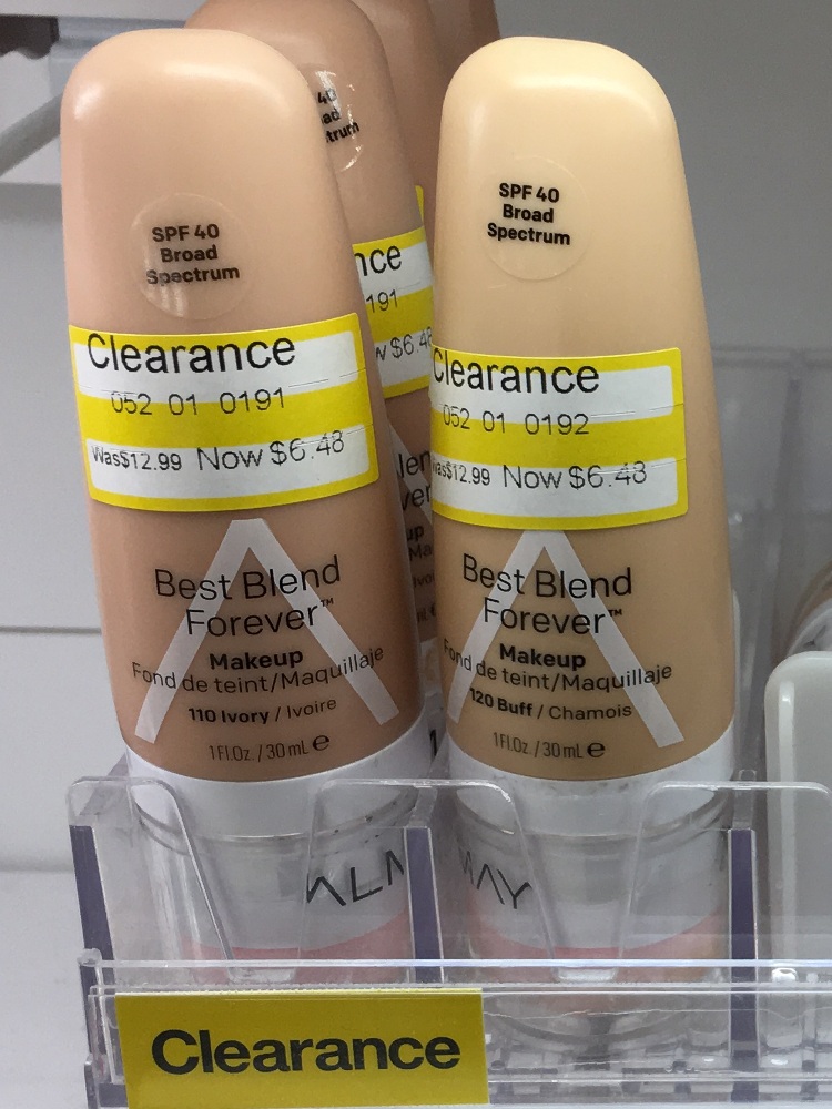 Cosmetic Clearance Deals as low as $.48